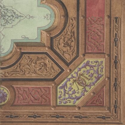 Design for Dining Room Ceiling, Château de Cangé (19th Century)