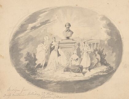 Design for drop curtain – Holliday St. Theatre, Balto.