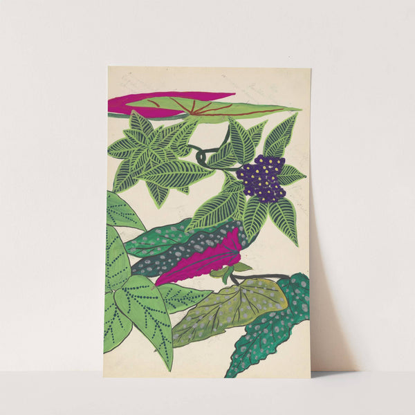 Design for embroidery of flowers and leaves by Atelier Martine