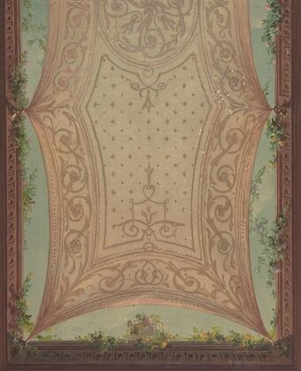 Design for Gallery Ceiling, Hôtel Cottier