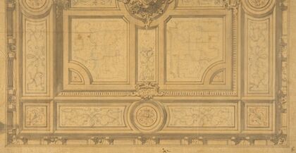 Design for Half of a Ceiling Decoration, Fontainbleau (1867)