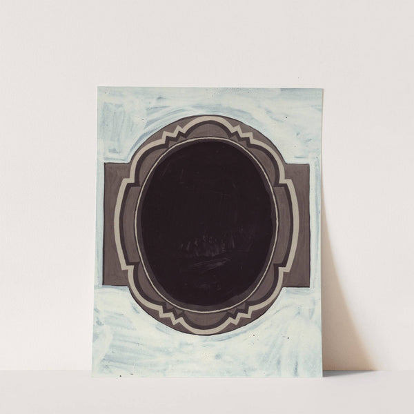 [Design for oval medallion and Ruppert Beer logo, colored black by Winold Reiss