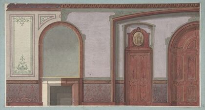 Design for Painted Wall Paneling, Deepdene, Dorking, Surrey (1875–79)