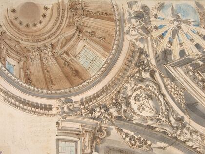 Design for Part of a Church Ceiling with a Dome