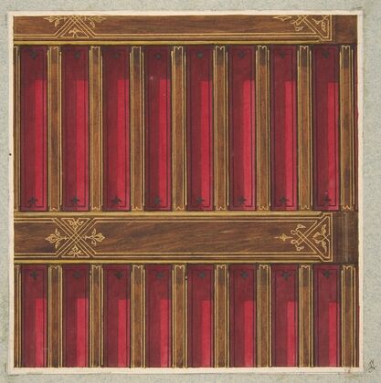 Design for the decoration of a beamed ceiling (1840–97)