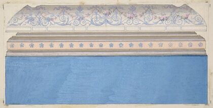 Design for the decoration of a ceiling cove and moulding (1830–97)