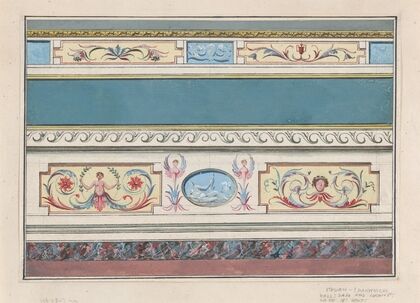 Design for the Decoration of a Cornice and Dado with Neoclassical Motifs