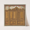 Design for the decoration of a room with a large wood-paneled cupboard surmounted by the monogram; H (1830–97) by Jules-Edmond-Charles Lachaise