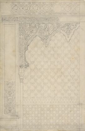 Design for the decoration of a wall in Islamic motifs