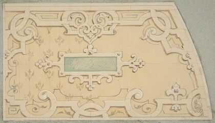 Design for the decoration of the stairway in the Chateau d’Ognon of M. de Machy (Oise, France)