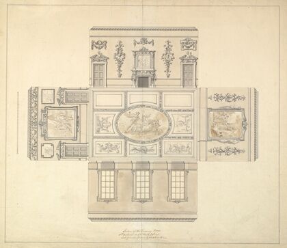 Design for the Dining Room at Kirtlington Park, Oxfordshire — size preview