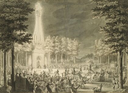 Design for the Engraving ‘RÃ©jouissances du Peuple . . . Ã  Reims le 27 aout 1765’