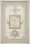 Design for the painted decoration of a ceiling with the monogram; AS