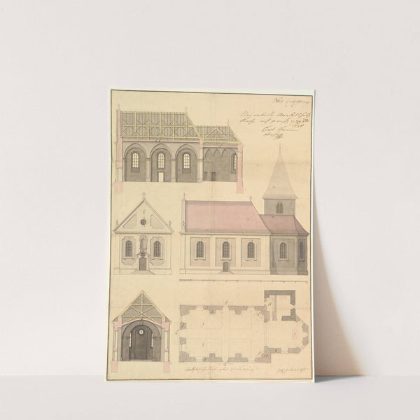 Design for the Parish Church of Merkershausen by Balthasar Neumann