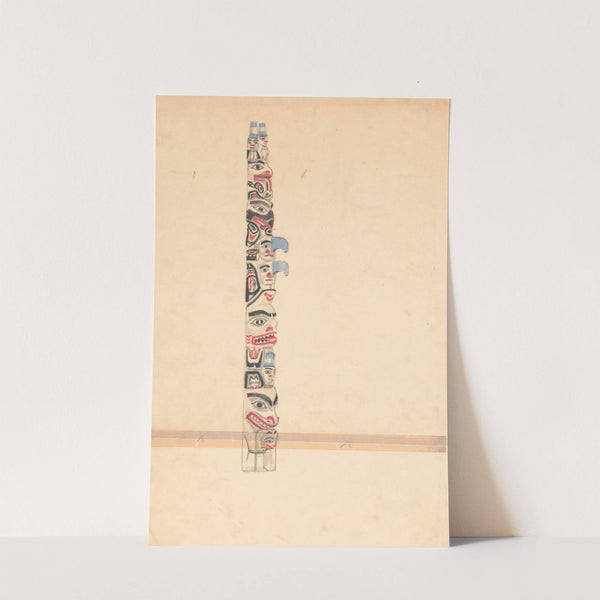 Design for totem pole by Winold Reiss