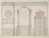 Design for treatment of a chimney-piece and adjacent door
