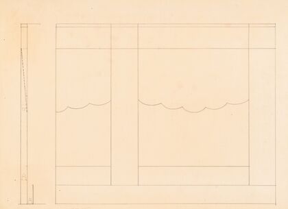 Design for unidentified restaurant, possibly Dunhall’s Restaurant, New York, NY. Wall treatment, sketch 3