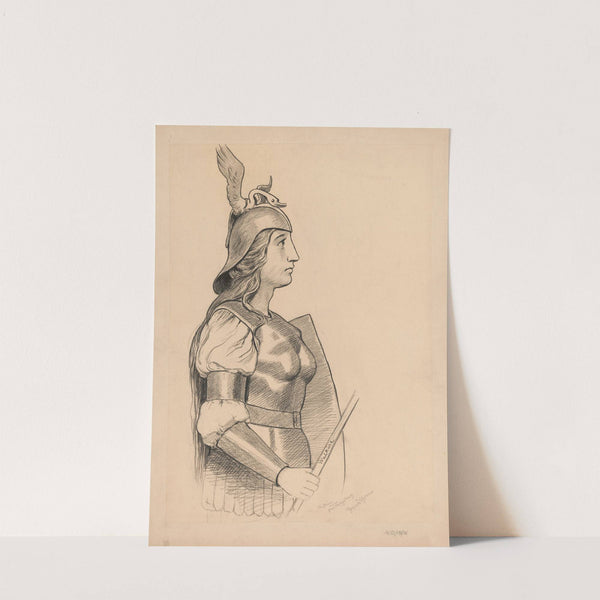 Design for Valkyrie’s costume (1896) by Hans Thoma