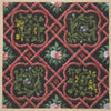 Design for wallpaper featuring flowers and latticework (1830–97)