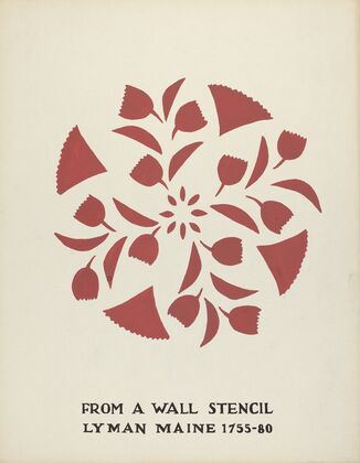Design from Lyman, Maine 1755-1780 – From Proposed Portfolio Maine Wall Stencils