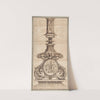Design of a Candlestick with Winged Figures at Base Surrounding Scenic Medallion by Perino Del Vaga