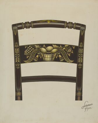 Design on Back of Hitchcock Chair