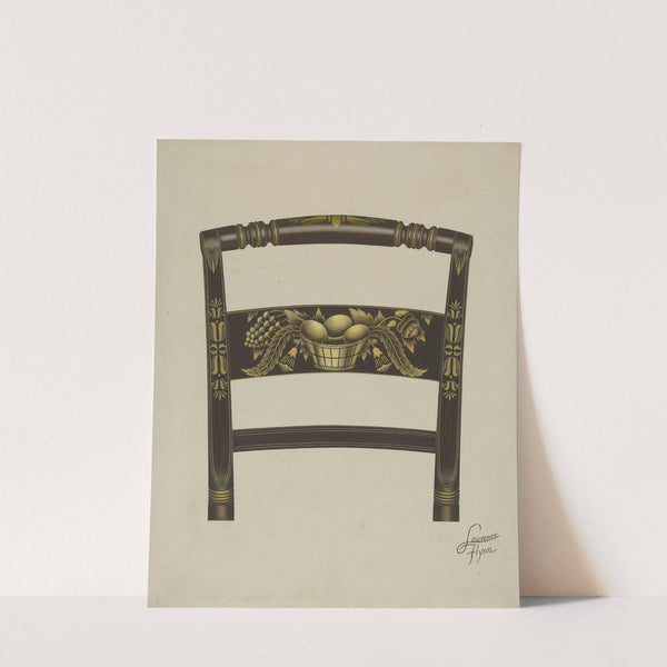 Design on Back of Hitchcock Chair (c. 1936) by Lawrence Flynn