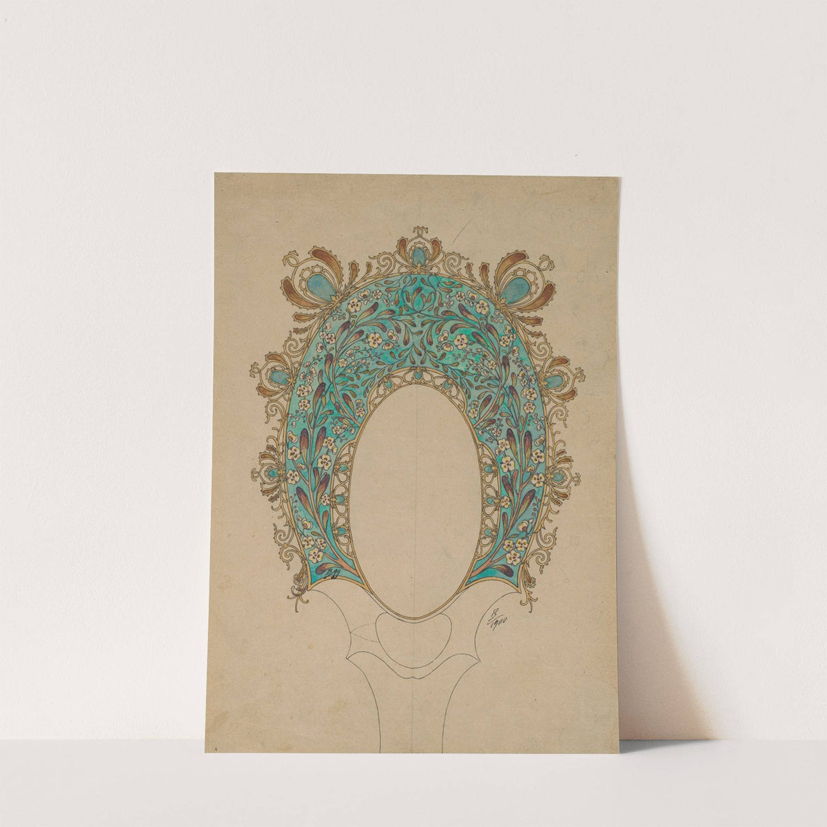 Designs for a Hand Mirror (c. 1900-1902) by Félix Bracquemond