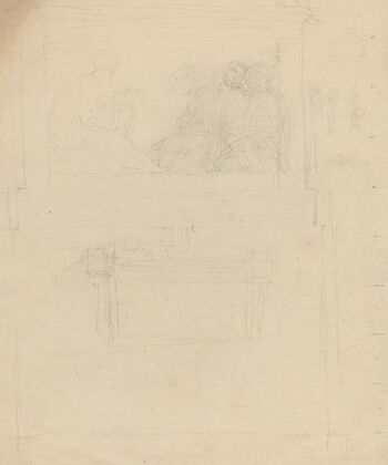 Designs for a Monument to Sir William Jones (recto and verso)