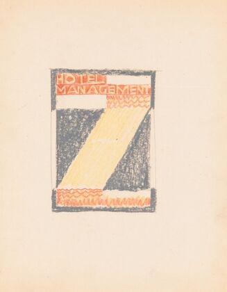Designs for cover of Hotel Management Magazine.] [Grey cover design with yellow band