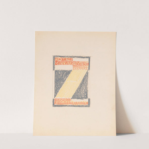 Designs for cover of Hotel Management Magazine.] [Grey cover design with yellow band by Winold Reiss