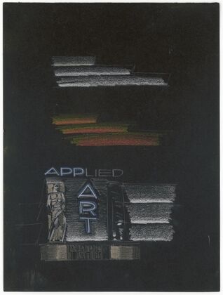 Designs for Exhibition of Applied Arts Building, New York World’s Fair, 1939.] [Study for front of the building