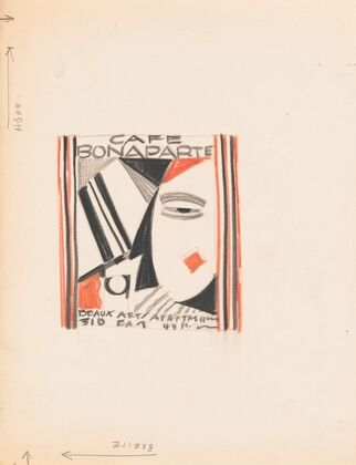 Designs for menu for Café Bonaparte, Beaux-Arts Apartments, 310 E. 44th St., New York, NY.] [Sketches for Café Bonaparte menu