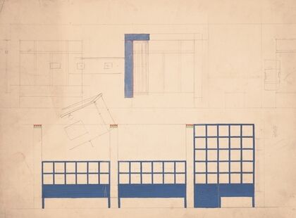 Designs for unidentified restaurant interior, possibly Elysée restaurant, 1 East 56th St., New York, NY.] [Drawing of restaurant details (1910)