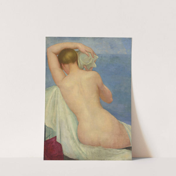 Desnudo de espalda con caracol by Ángel Zárraga