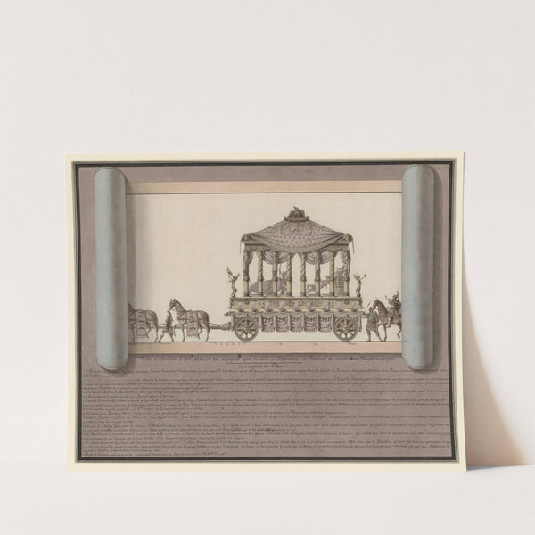 Dessin du char dans le quel Alexandre fut transporté après sa mort à Alexandrie, où Ptolémée lui construisit un temple magnifique (1777-1825) by Jean Jacques Lequeu