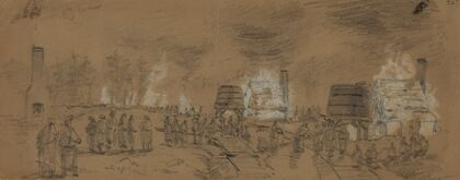 Destruction of Water Tanks & Engines & engine houses for pumping water into them at Jarrets Station
