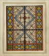 Détail de fenêtre à vitraux