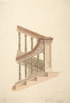 Detail of Staircase at Gerrard House, Gerrard Street, Soho, London — size preview