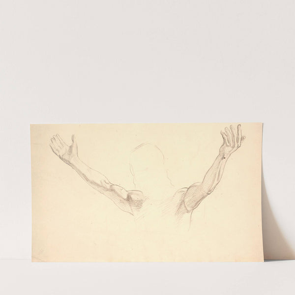 Detailfigurstudie af Kristi udbredte arme (1889 - 1893) by Joakim Skovgaard