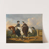 Deux Amazones Au Cheval by Alfred De Dreux