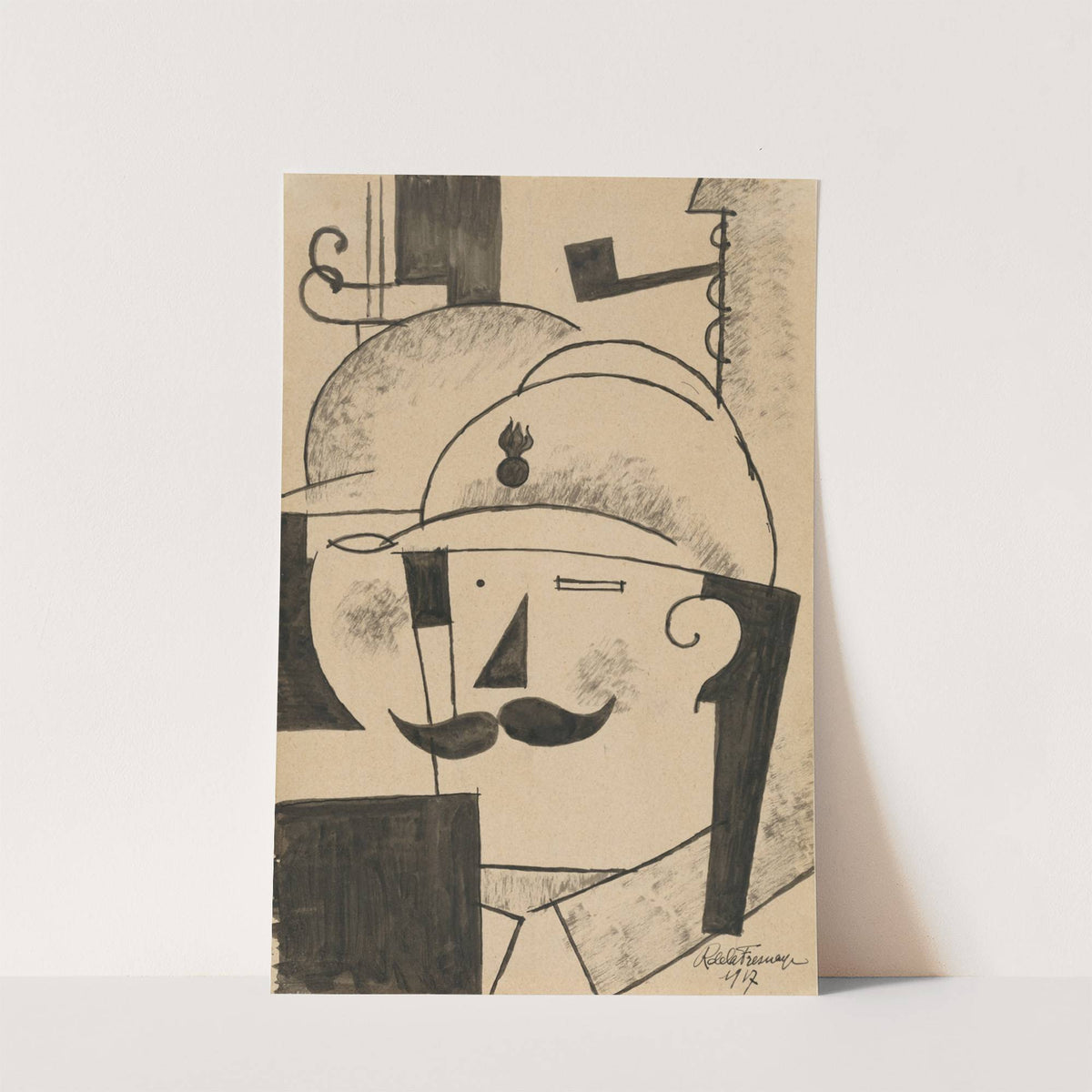 Deux Fantassins Casqués (Two Helmeted Infantrymen) by Roger de La Fresnaye