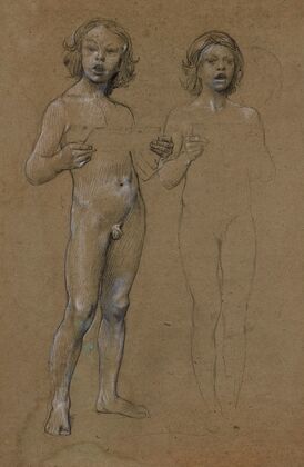 Deux garçons nus chantant