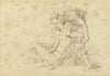 Deux hommes nus luttant (copie d’un fragment de fresque par Luca Signorelli)