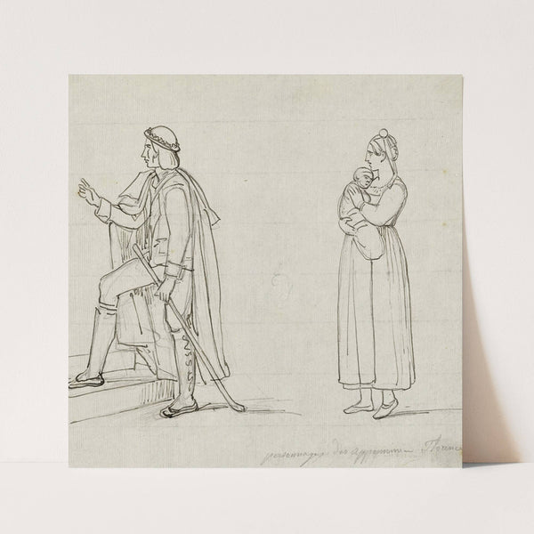 Deux personnages des Appenins (Florence) by René Marjolin