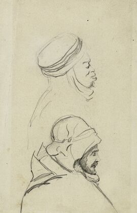 Deux têtes d’arabes, de profil vers la droite (1896)
