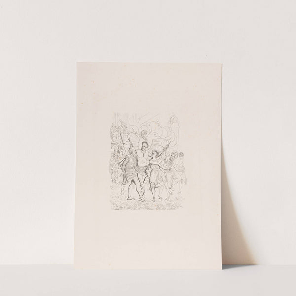 Devil and dancing figures by Wilhelmus Petrus van Geldorp