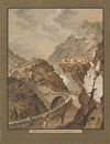 Devil’s Bridge toward the Gothard Mountain in Switzerland