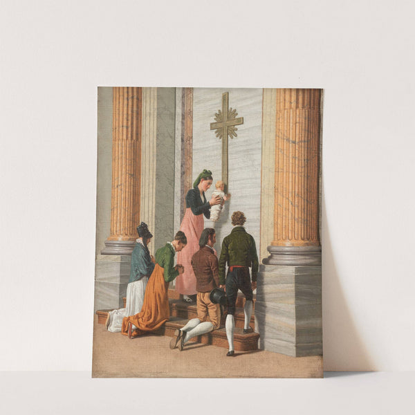 Devotion by the Holy Door of St. Peter’s Basilica (ca. 1814) by Christoffer Wilhelm Eckersberg