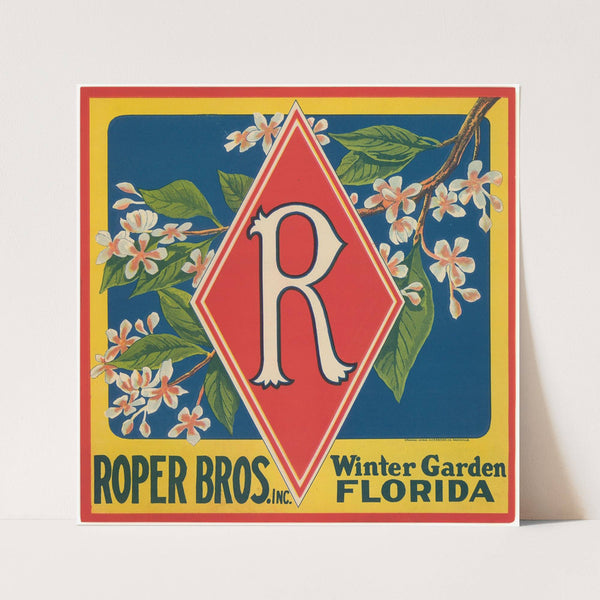 Diamond R Produce Label (1920s)
